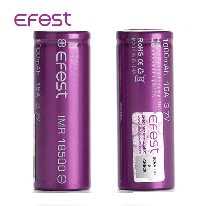 18500 EFEST IMR 1000mAh Flat Top 3.7V Battery