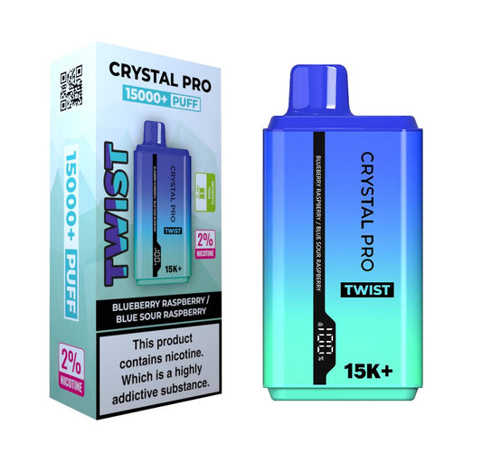 Crystal Pro Twist 15000 Puffs Disposable Vape Pod Kit - 20 mg - Box of 5