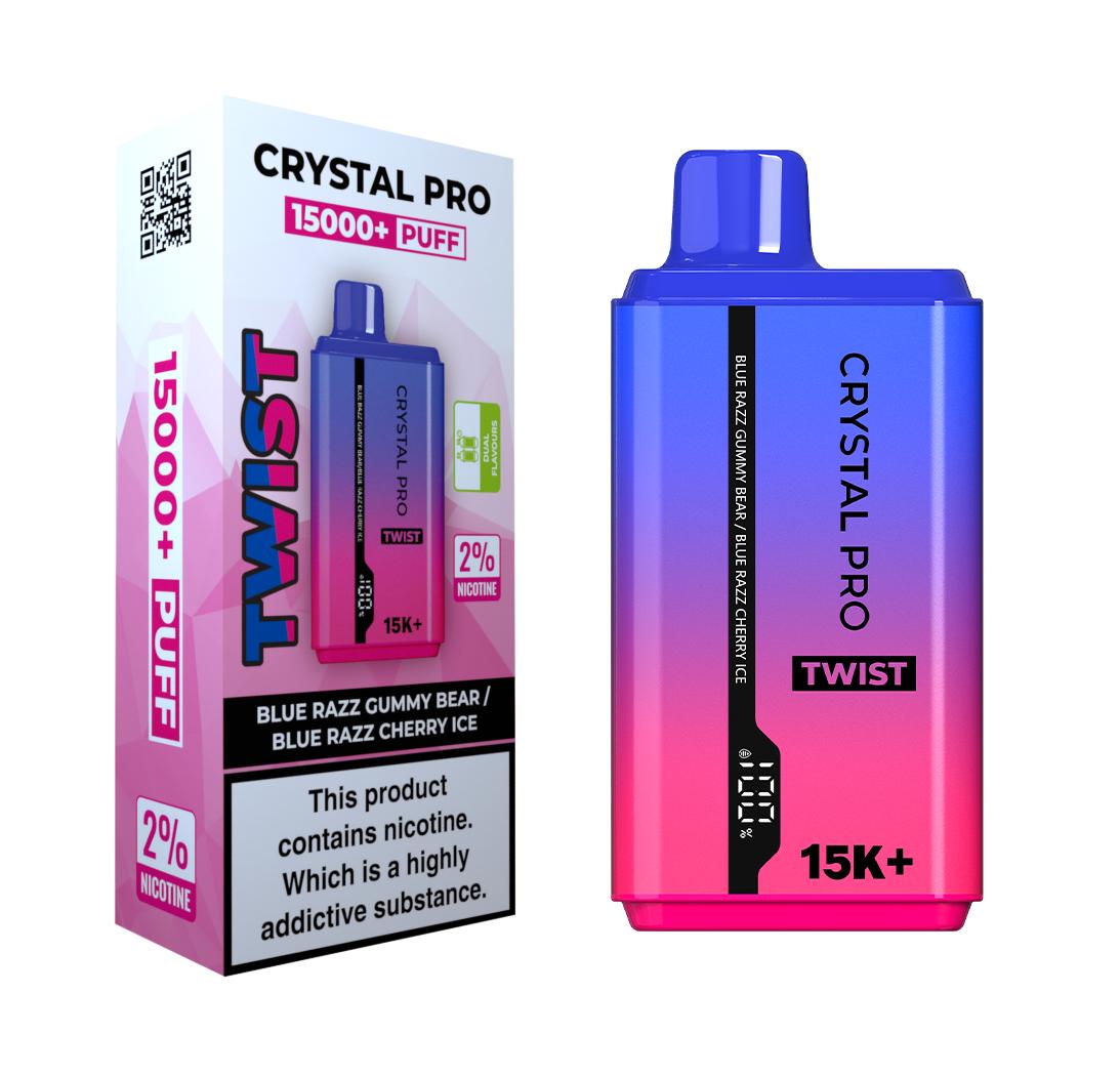 Crystal Pro Twist 15000 Puffs Disposable Vape- 20 mg - Box of 5