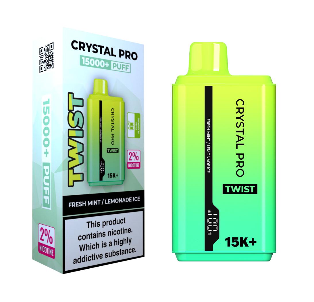 Crystal Pro Twist 15000 Puffs Disposable Vape- 20 mg - Box of 5