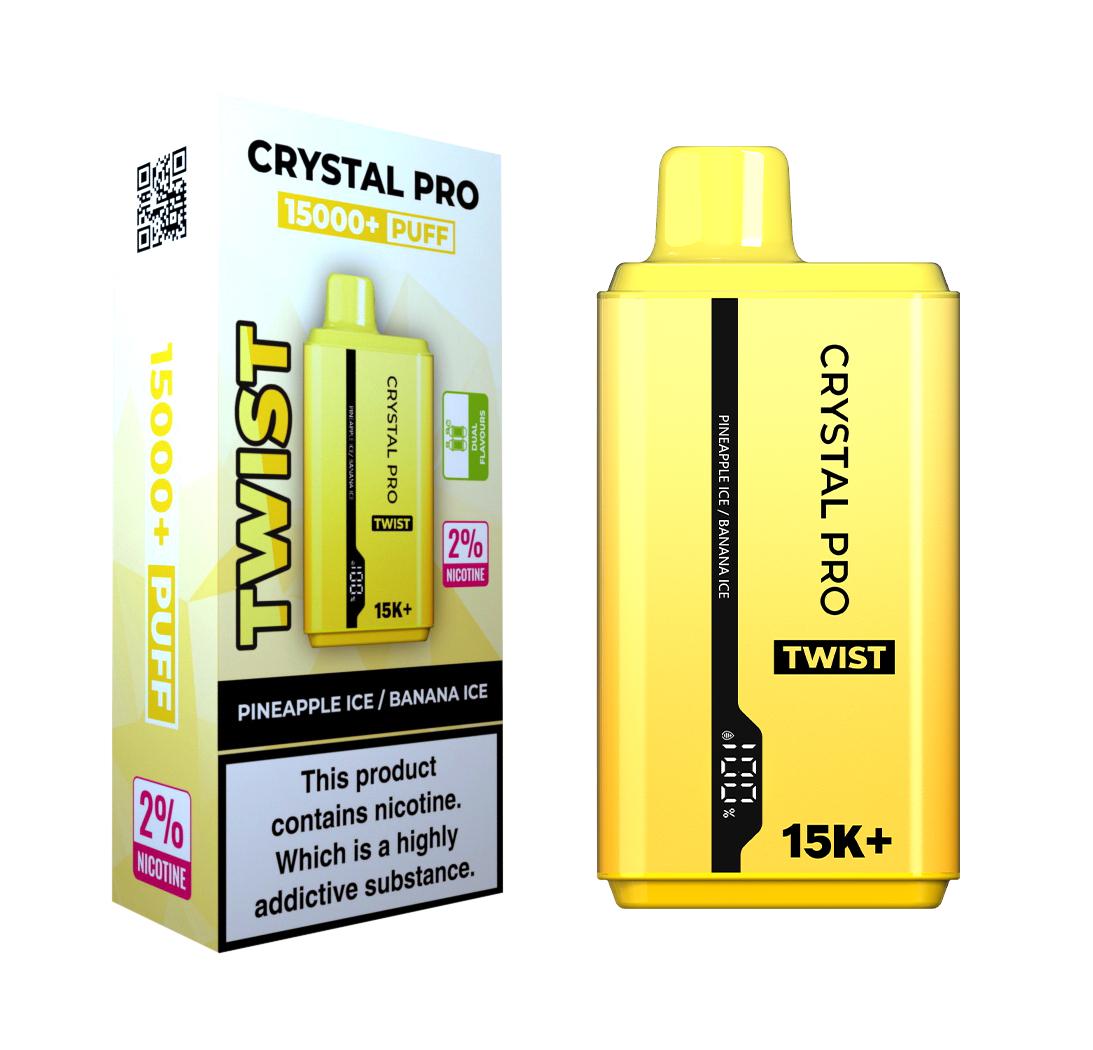 Crystal Pro Twist 15000 Puffs Disposable Vape- 20 mg - Box of 5