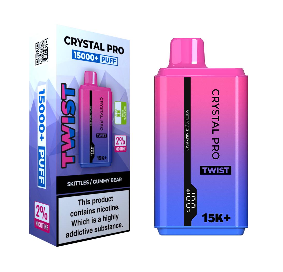 Crystal Pro Twist 15000 Puffs Disposable Vape- 20 mg - Box of 5