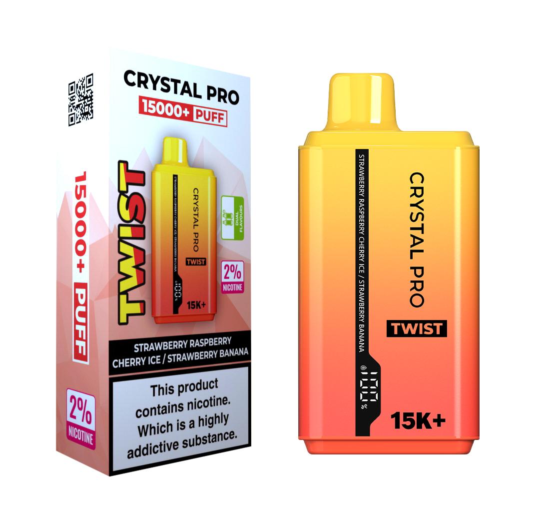 Crystal Pro Twist 15000 Puffs Disposable Vape- 20 mg - Box of 5