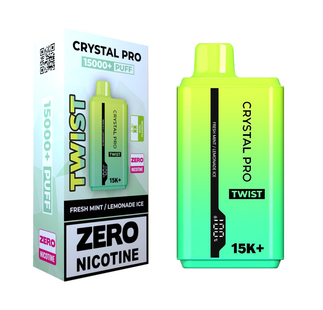 0% Crystal Pro Twist 15000 Puffs Disposable Vape