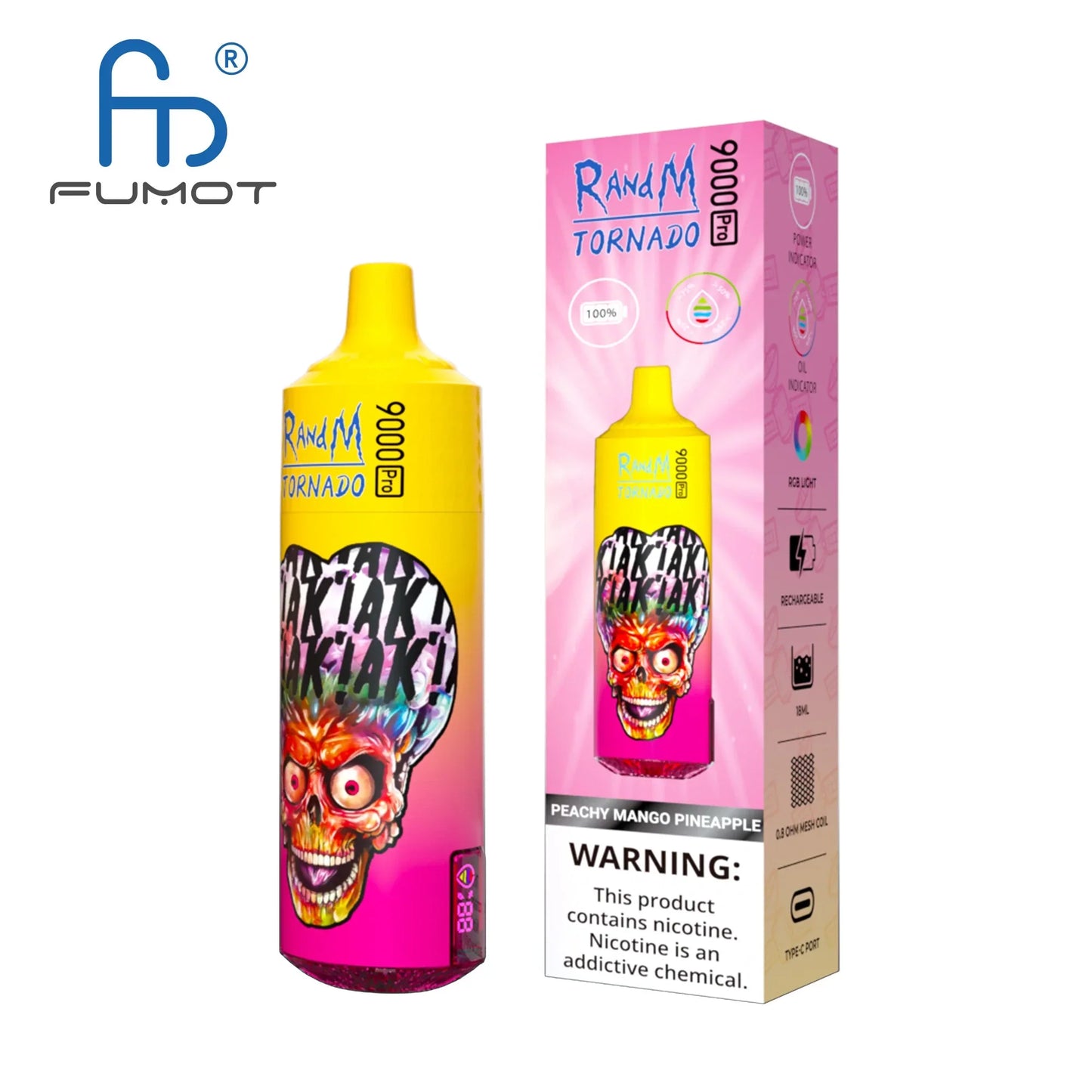 Fumot RandM Tornado 9000 Pro Disposable Vape - Box of 10