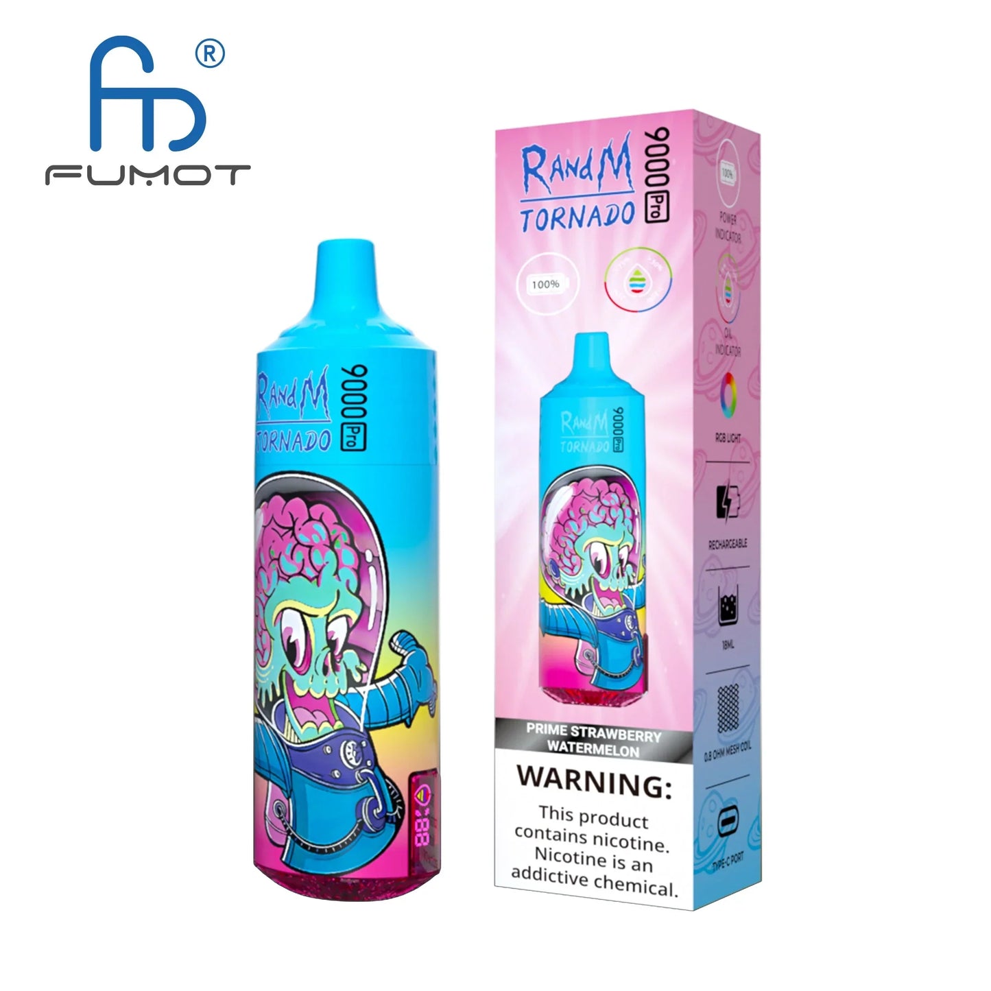 Fumot RandM Tornado 9000 Pro Disposable Vape - Box of 10