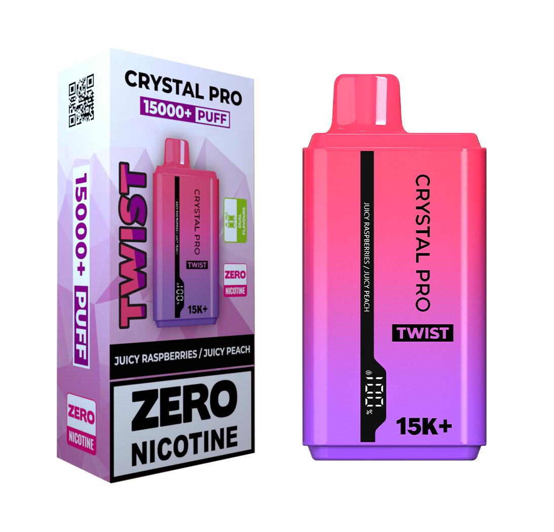 0% Crystal Pro Twist 15000 Puffs Disposable Vape-Box of 5