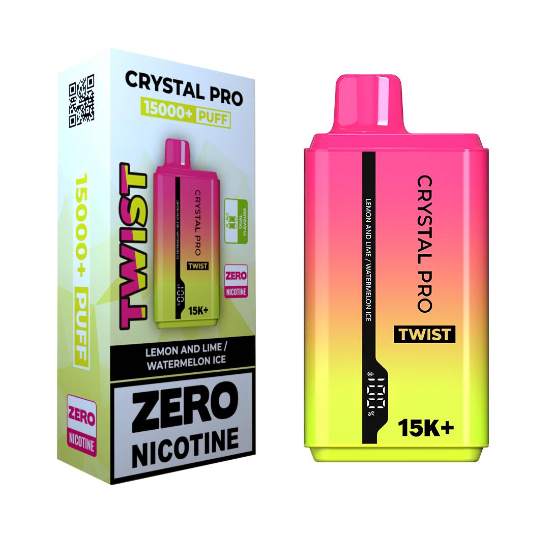 0% Crystal Pro Twist 15000 Puffs Disposable Vape-Box of 5