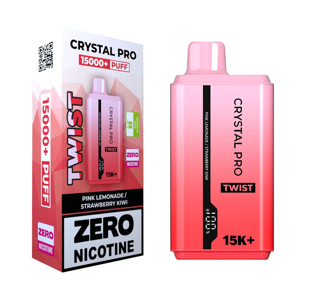 0% Crystal Pro Twist 15000 Puffs Disposable Vape-Box of 5