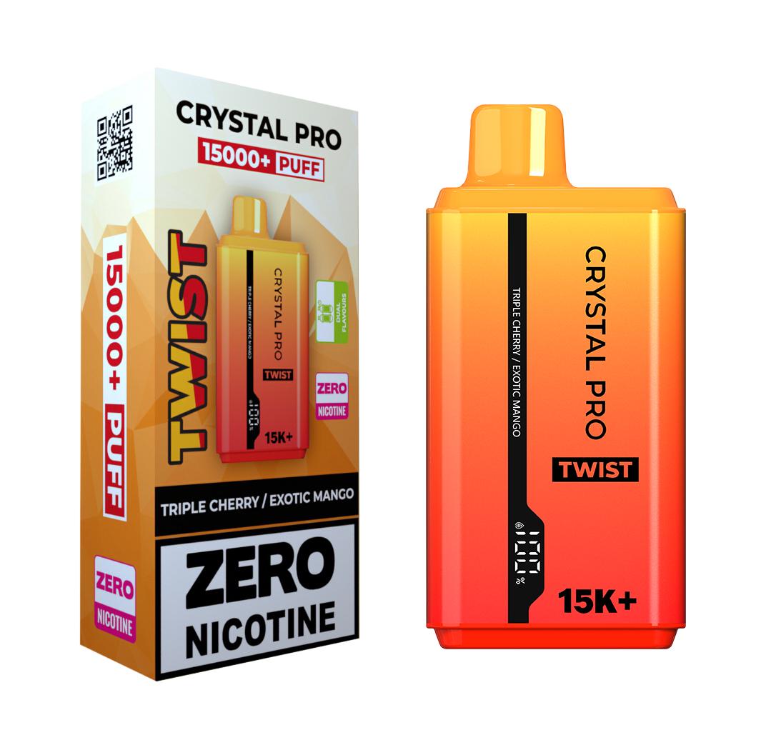 0% Crystal Pro Twist 15000 Puffs Disposable Vape-Box of 5