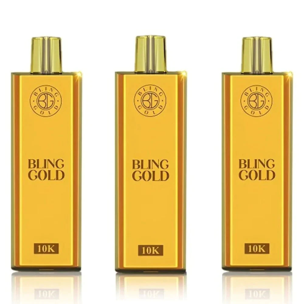 Gold Bling 10000 Disposable Vape Puff Pod Device - Box of 10