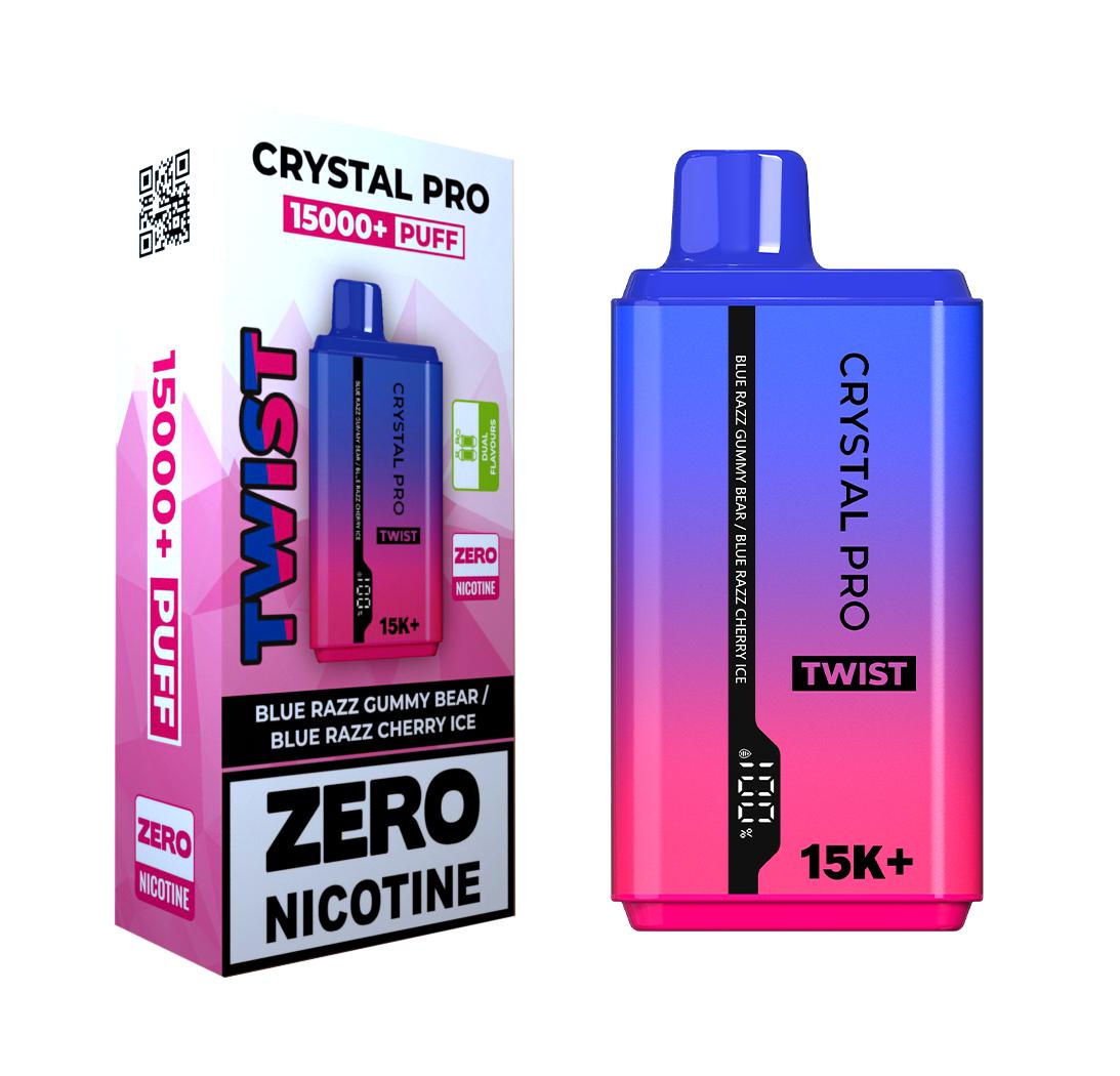 0% Crystal Pro Twist 15000 Puffs Disposable Vape-Box of 5