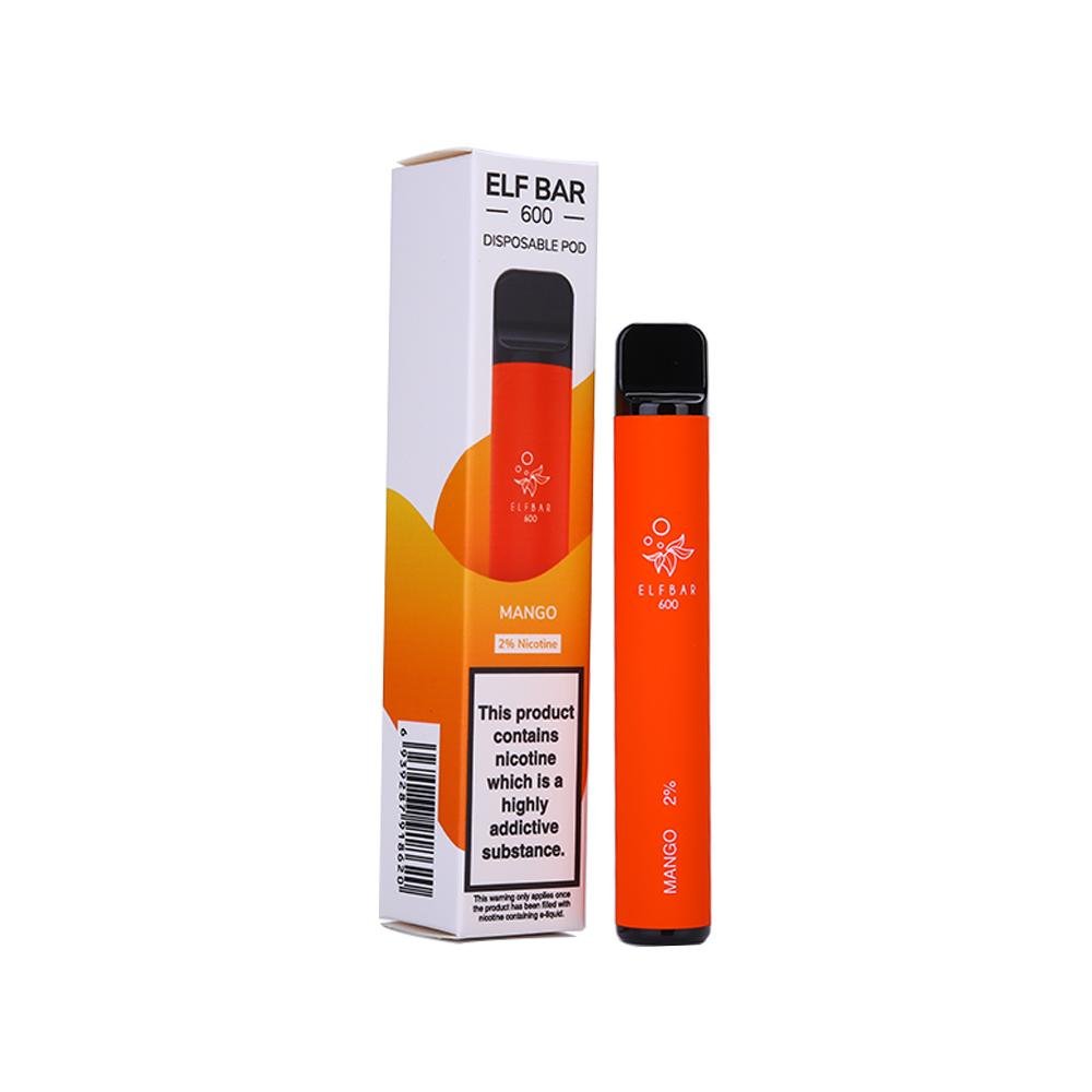 Elf Bar 600 Puff Disposable Vape Pod Device -Box of 10