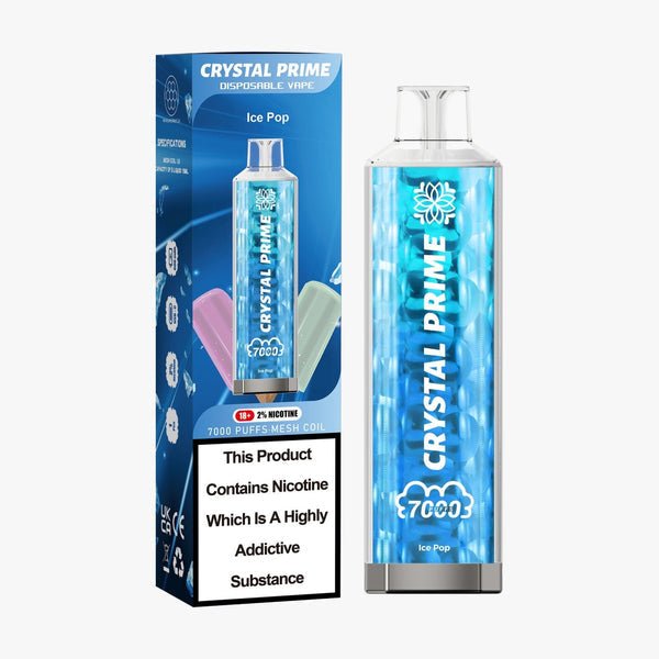 Crystal Prime 7000 Puff Disposable Vape Pod Kit Device - Box of 10