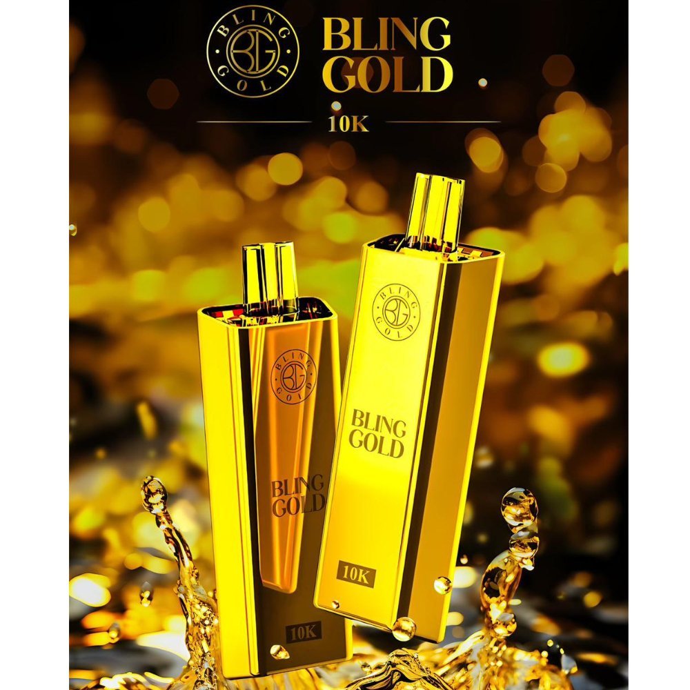 Gold Bling 10000 Disposable Vape Puff Pod Device - Box of 10