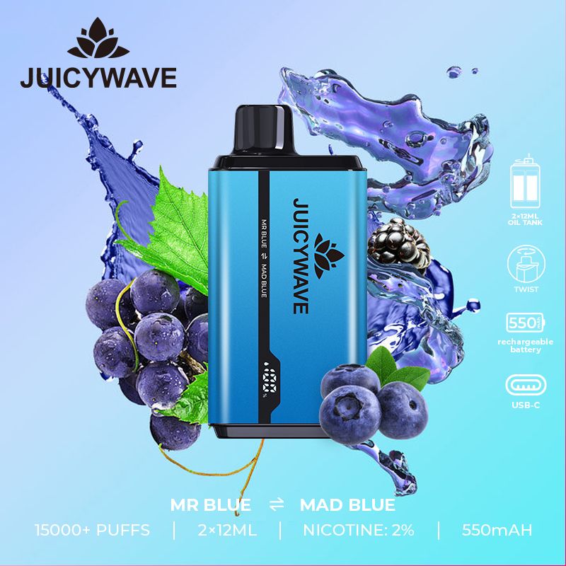 Juicy wave 15000 Disposable Puff Pod Device - 20 MG - Box of 10