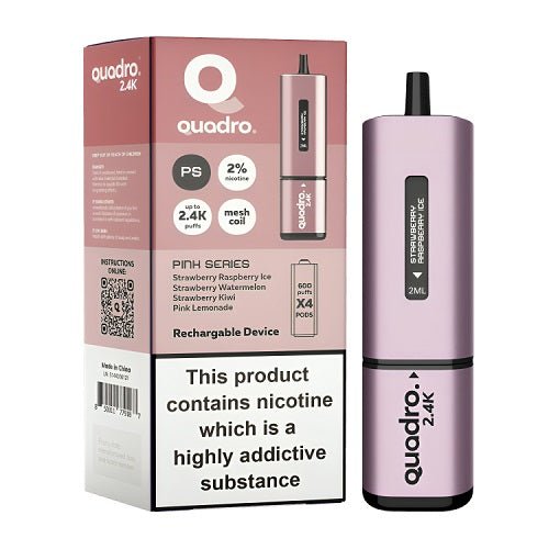 Quadro 4 in 1 2400 Puff Disposable Vape pod Device