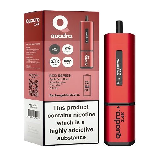 Quadro 4 in 1 2400 Puff Disposable Vape pod Device