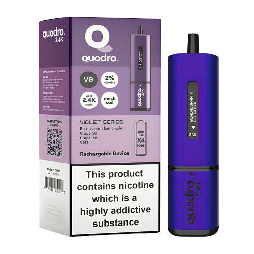 Quadro 4 in 1 2400 Puff Disposable Vape pod Device