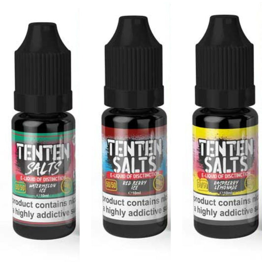 Tenten 10ml Nic Salt E-liquid - Pack of 10