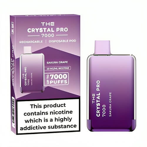 The Crystal Pro 7000 Puff Disposable Vape Device